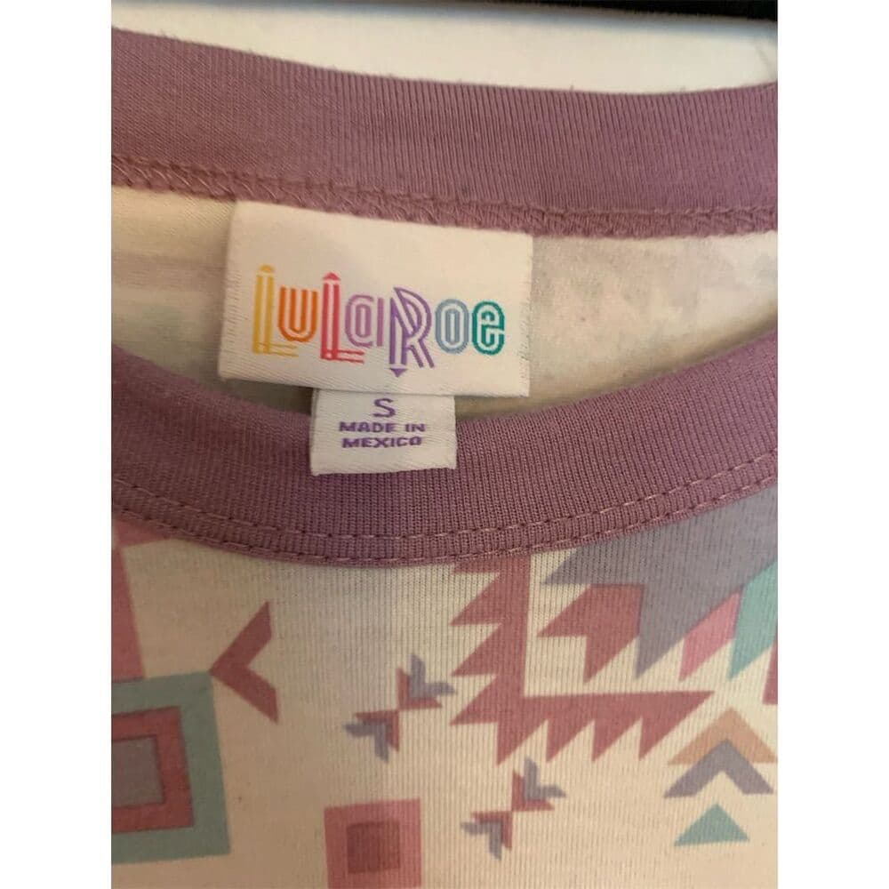 LuLaRoe Randy Raglan T-Shirt Aztec Southwestern Pattern Size S Multicolor - Thumbnail 5