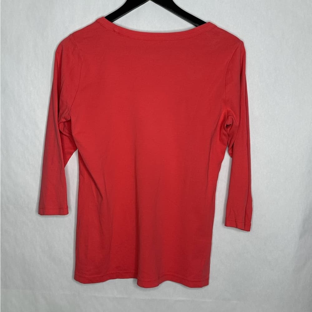 J.Jill Perfect Pima Shirt 3/4 Sleeve Tee Soft Everyday Essential Size Medium - Thumbnail 3