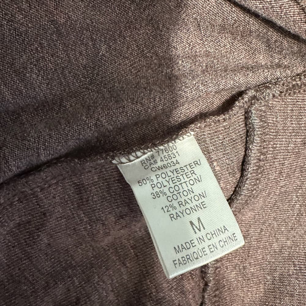 NWT CHASER Revolve Caged Knotted Back Top Long Sleeve Boho Heather Brown Medium - Thumbnail 6