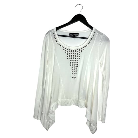 Rock & Republic Studded Long Sleeve Top Size Small Boho Luxe Y2K - Thumbnail 12