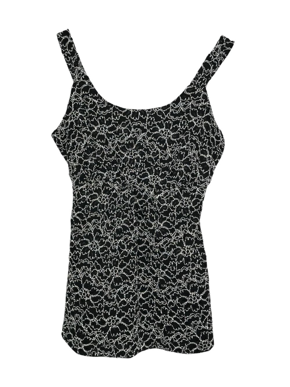 NWT Fashion Bug Black Lace Tank Lined Stretch Boho Chic Y2K Small Romantic - Thumbnail 8