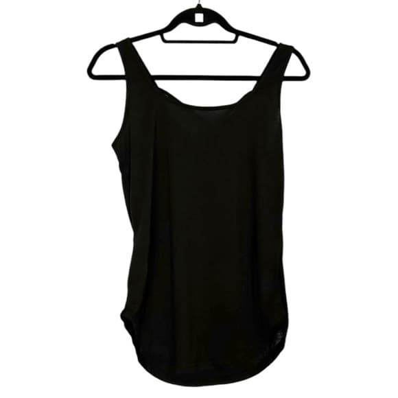 Black Women’s Medium Tank Top with Unique Back Knot Detail Casual Chic Essential - Thumbnail 6