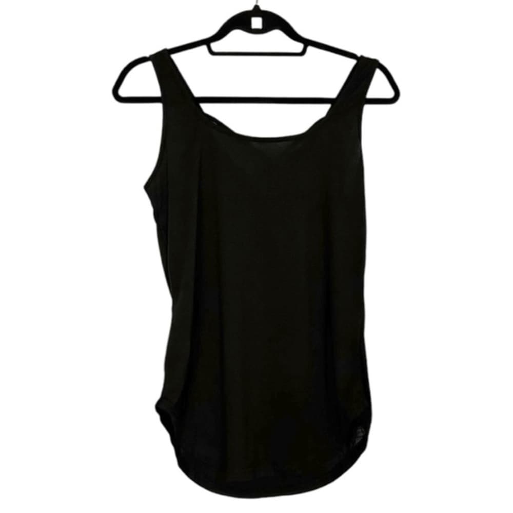 Black Women’s Medium Tank Top with Unique Back Knot Detail Casual Chic Essential - Thumbnail 5