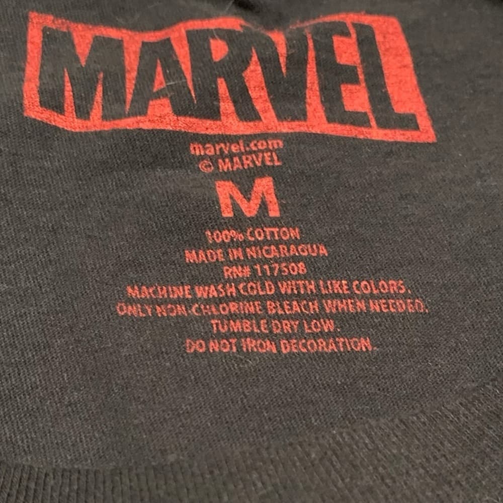 Marvel Black Widow Superhero Logo Sleeveless Muscle Tank Red Black Medium - Thumbnail 3