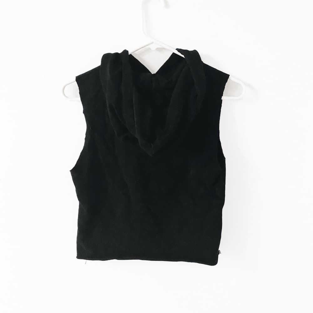 Makeup Artist Makeup Hoodie Sleeveless Cropped Hooded Sweatshirt Top - Thumbnail 5