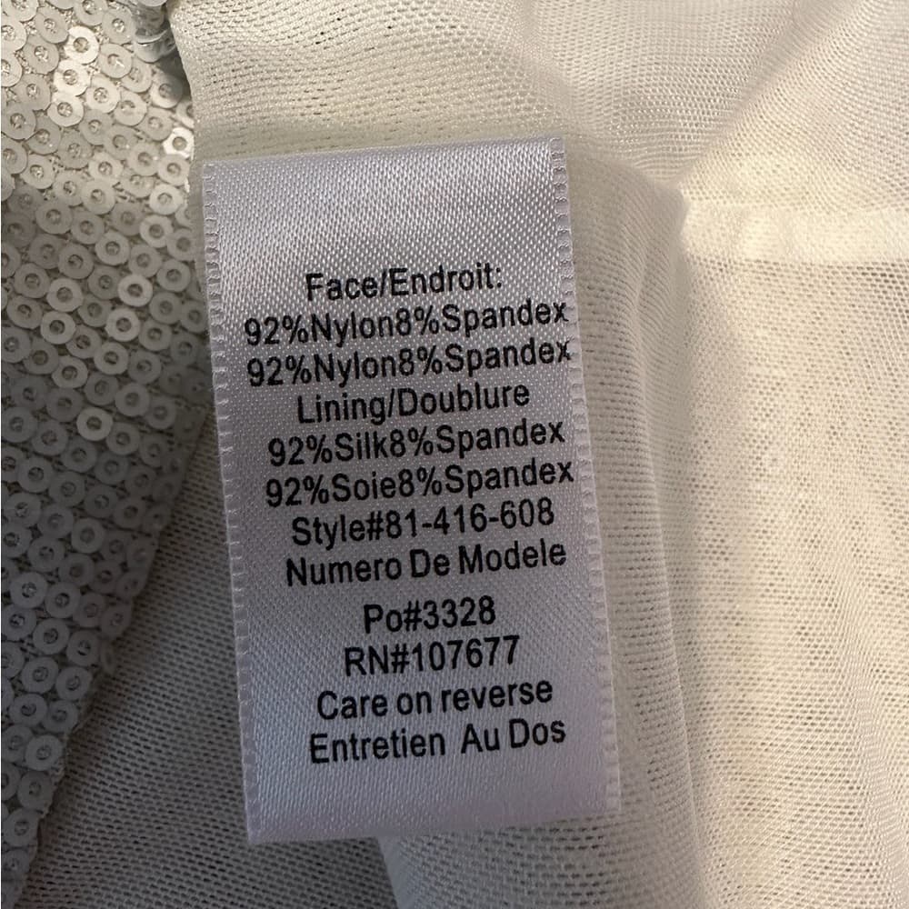 Alice + Olivia Sequin Racerback Tank Top Lined Y2K Size Medium Party Layering - Thumbnail 2