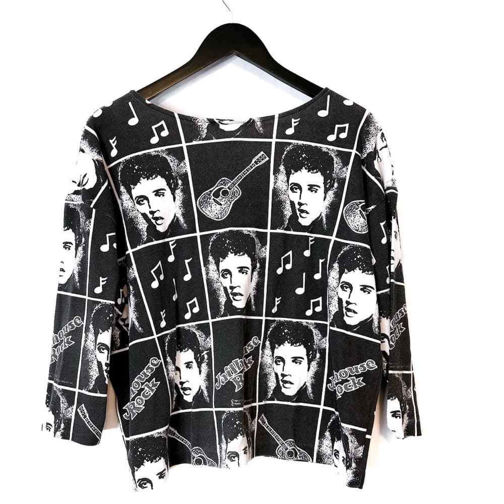 Liberty Flyer Vintage Elvis Presley Jailhouse Rock All Over Print Top Medium - Thumbnail 3