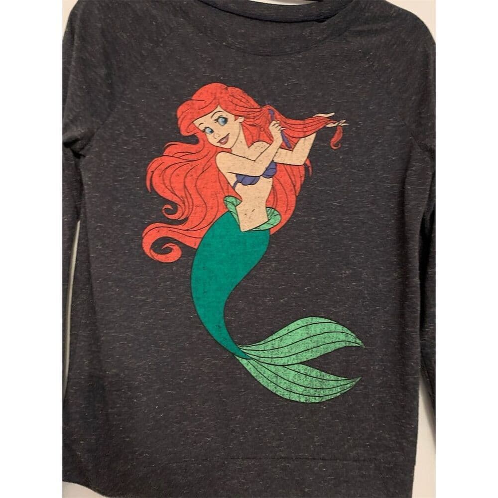 Disney The Little Mermaid Ariel Graphic Long Sleeve Top Size Small Juniors - Thumbnail 3