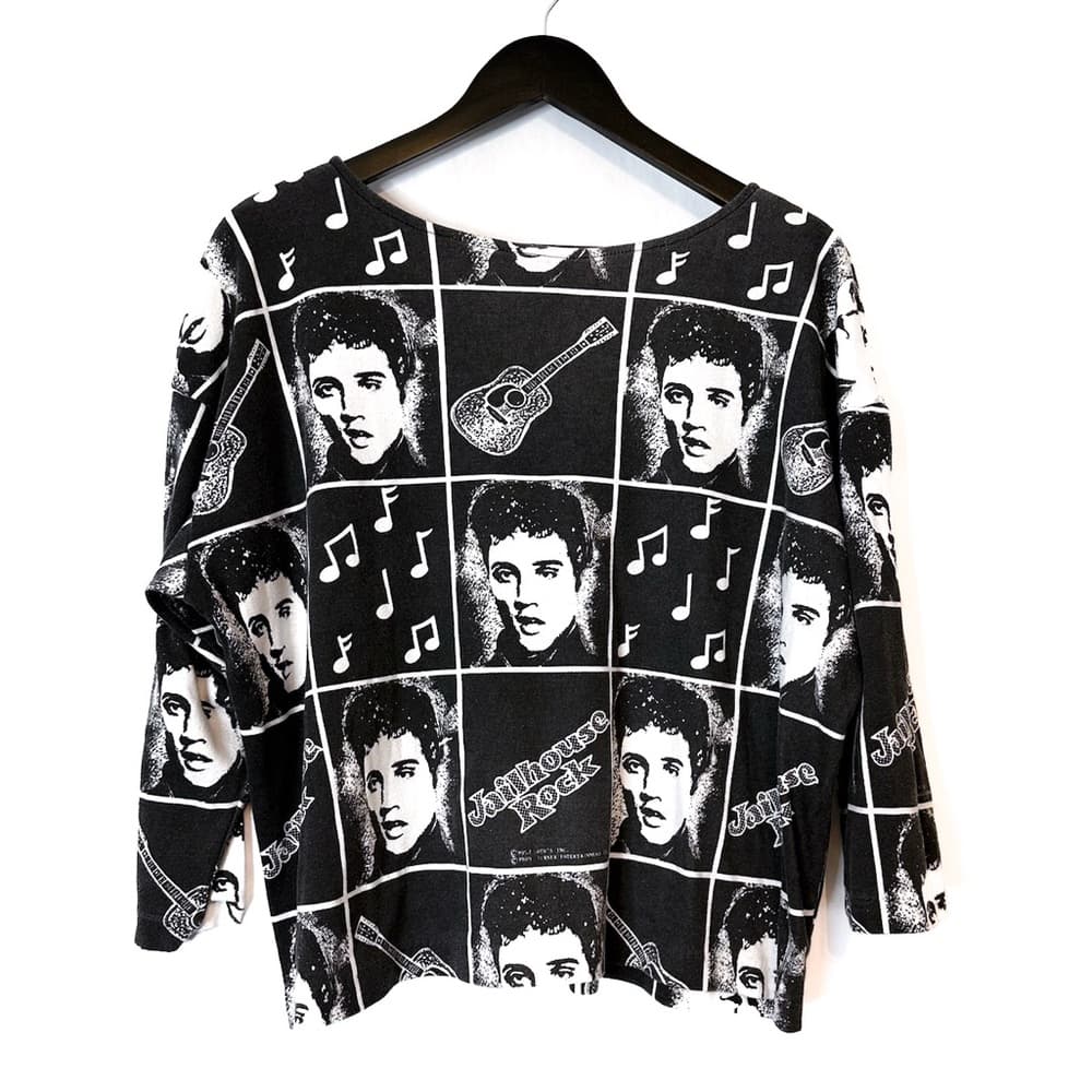 Liberty Flyer Vintage Elvis Presley Jailhouse Rock All Over Print Top Medium - Thumbnail 2