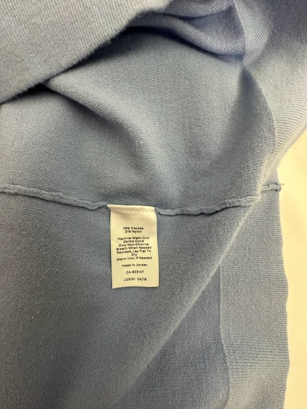 Talbots Light Blue Knit Top Boat Neck 3/4 Sleeve Soft Minimal Sweater Size Large - Thumbnail 4
