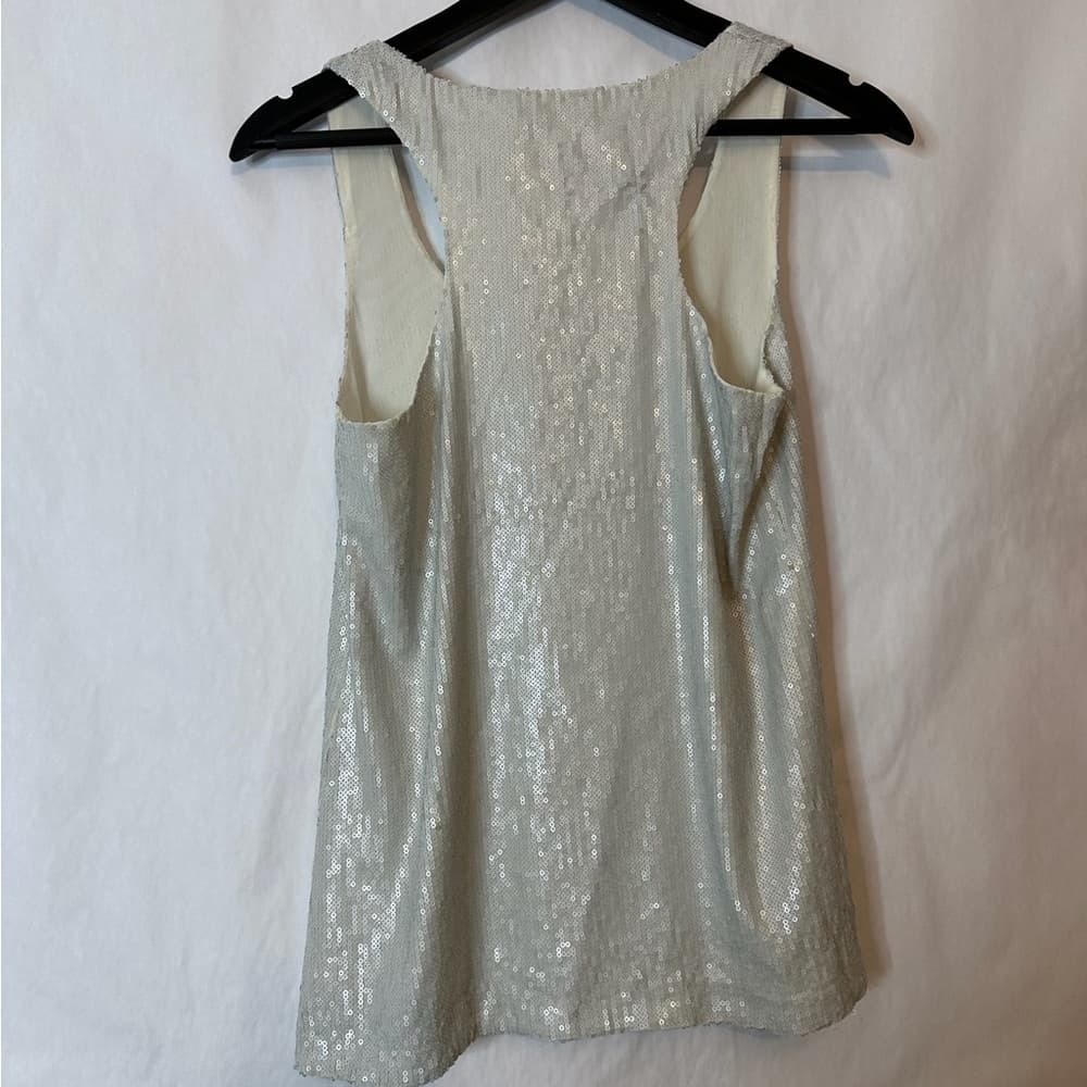 Alice + Olivia Sequin Racerback Tank Top Lined Y2K Size Medium Party Layering - Thumbnail 5