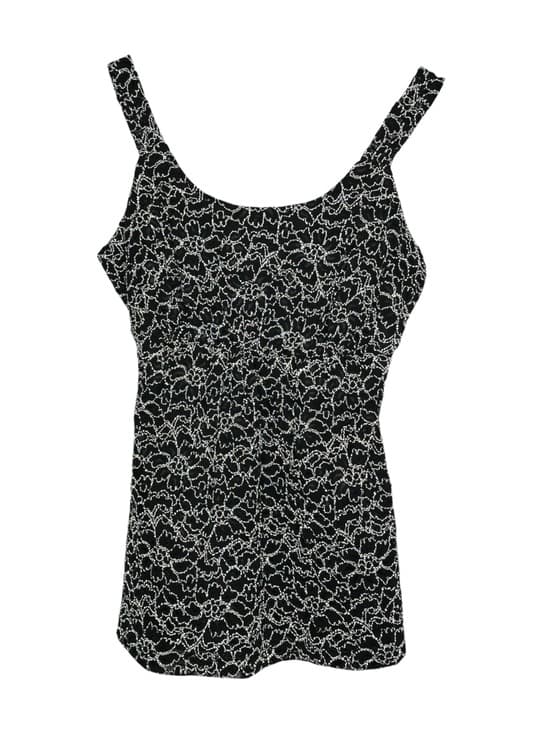 NWT Fashion Bug Black Lace Tank Lined Stretch Boho Chic Y2K Small Romantic - Thumbnail 9