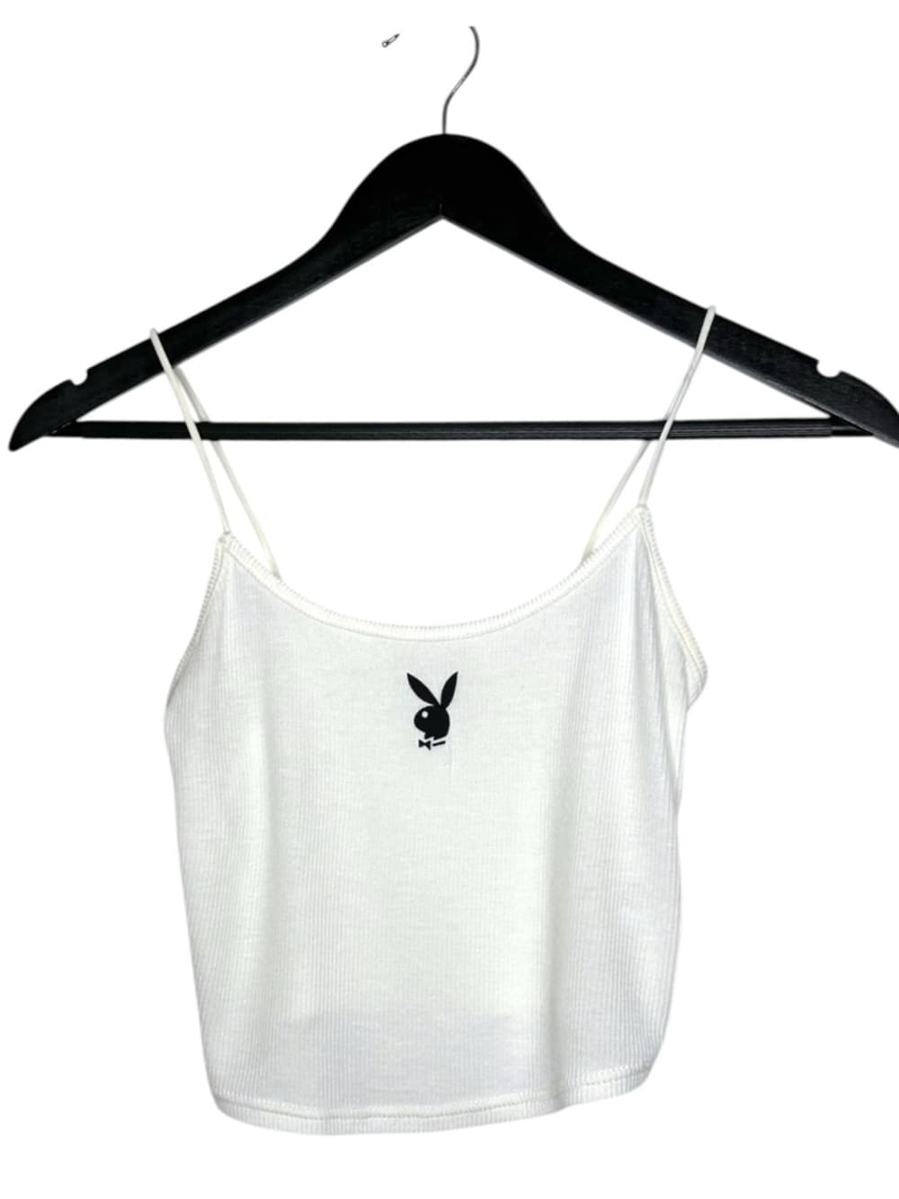 Playboy by PacSun White Ribbed Crop Tank Bunny Logo Y2K Size XS Baddie Lolita - Thumbnail 7