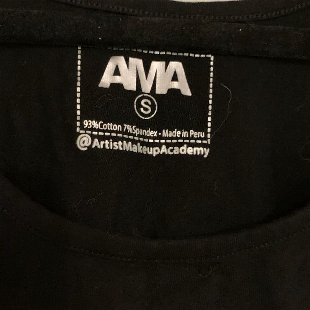 AMA "Bout That Life" Makeup Artist Black Crop Tank Top Size S Casual /Workout - Thumbnail 4