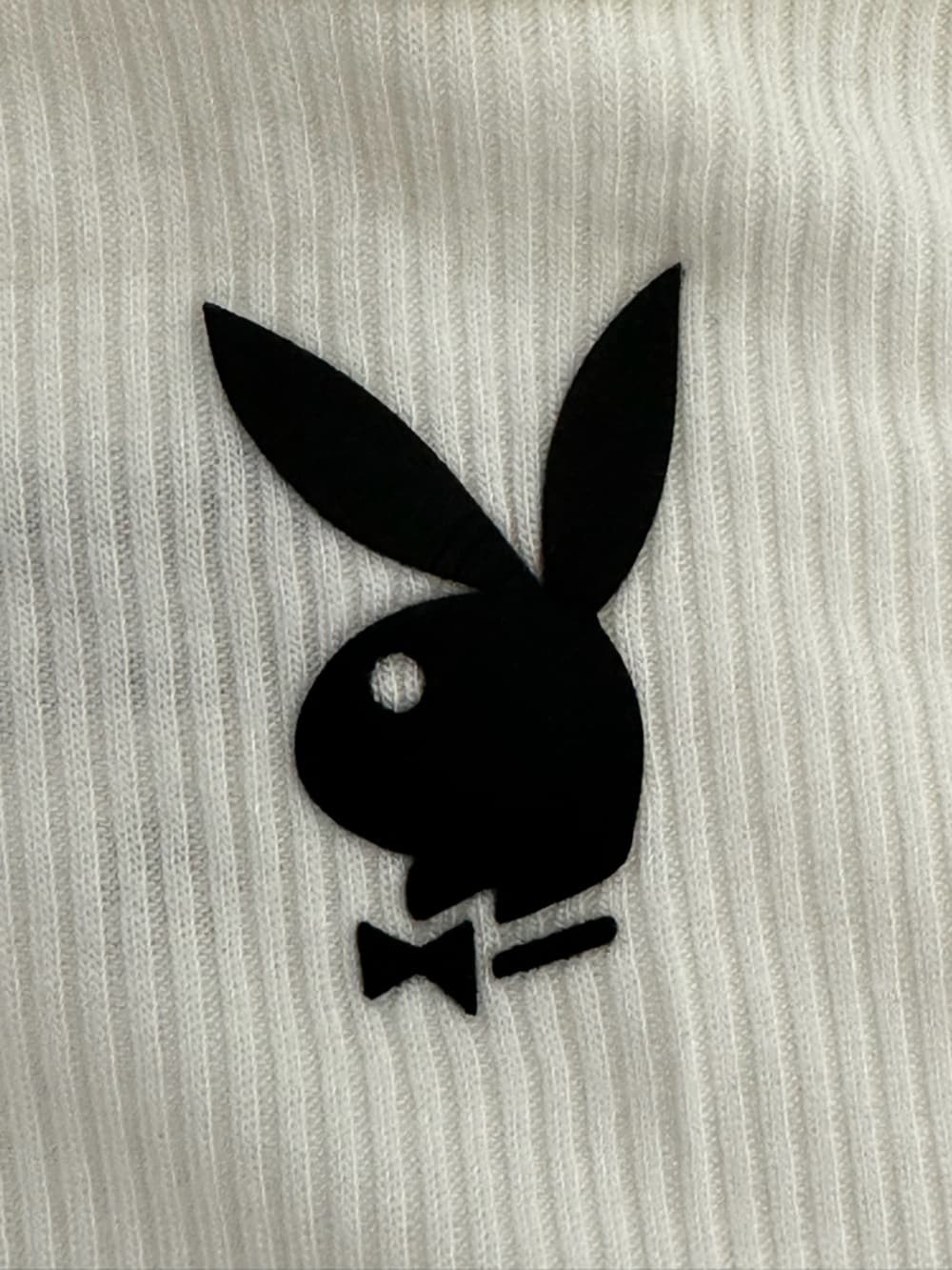 Playboy by PacSun White Ribbed Crop Tank Bunny Logo Y2K Size XS Baddie Lolita - Thumbnail 3