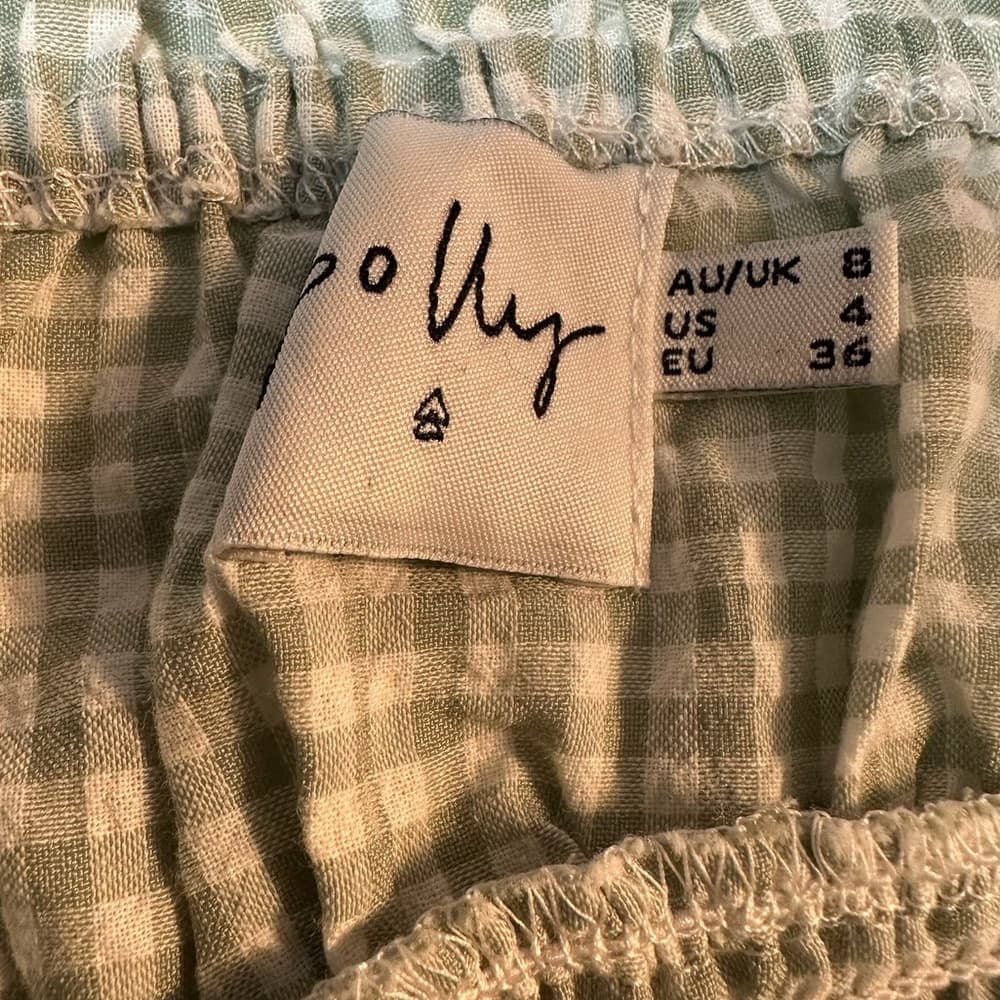 Princess Polly Tidelands Gingham Check Print Crop Top US 4 Feminine Girly - Thumbnail 5