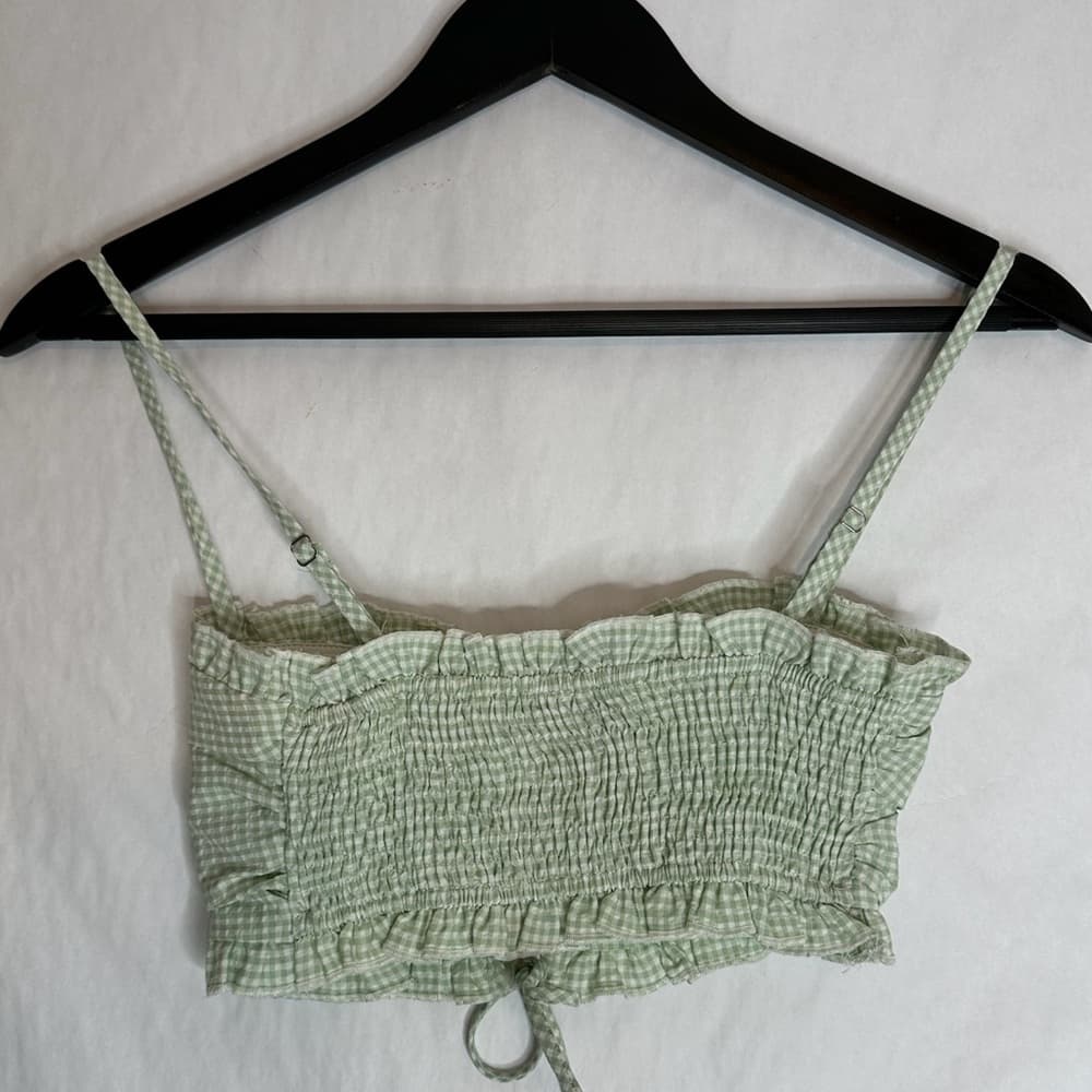 Princess Polly Tidelands Gingham Check Print Crop Top US 4 Feminine Girly - Thumbnail 7