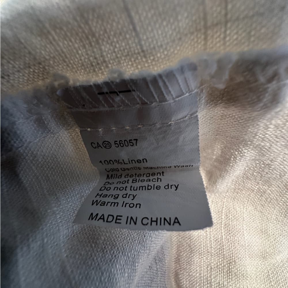 Princess Polly Daphne Linen Spaghetti Strap Ruffle Crop Top in US Size 10 - Thumbnail 9