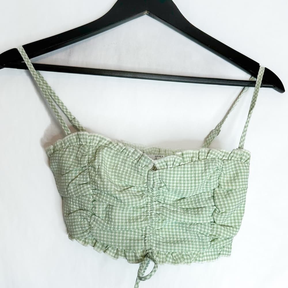 Princess Polly Tidelands Gingham Check Print Crop Top US 4 Feminine Girly - Thumbnail 9