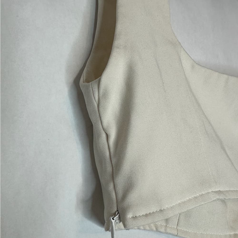 Princess Polly Huxley Super Crop Top Thick Straps Square Neck Size US 2 - Thumbnail 12