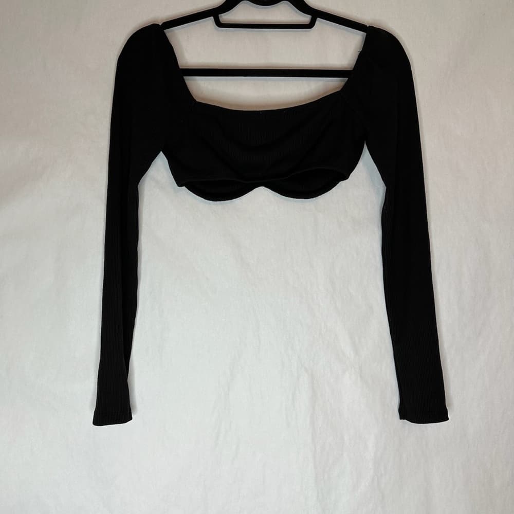 Princess Polly Becca Long Sleeve Crop Top Black Womens US Size 4 Festival - Thumbnail 9
