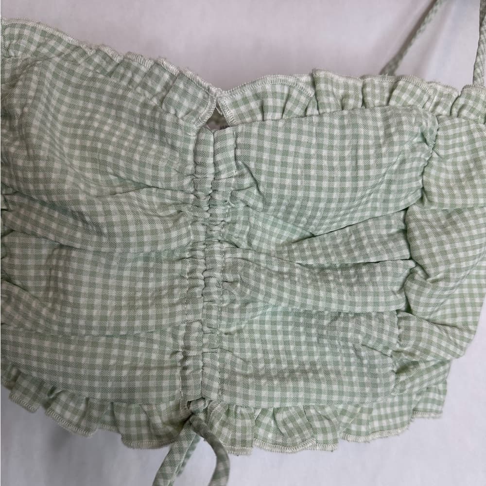 Princess Polly Tidelands Gingham Check Print Crop Top US 4 Feminine Girly - Thumbnail 6