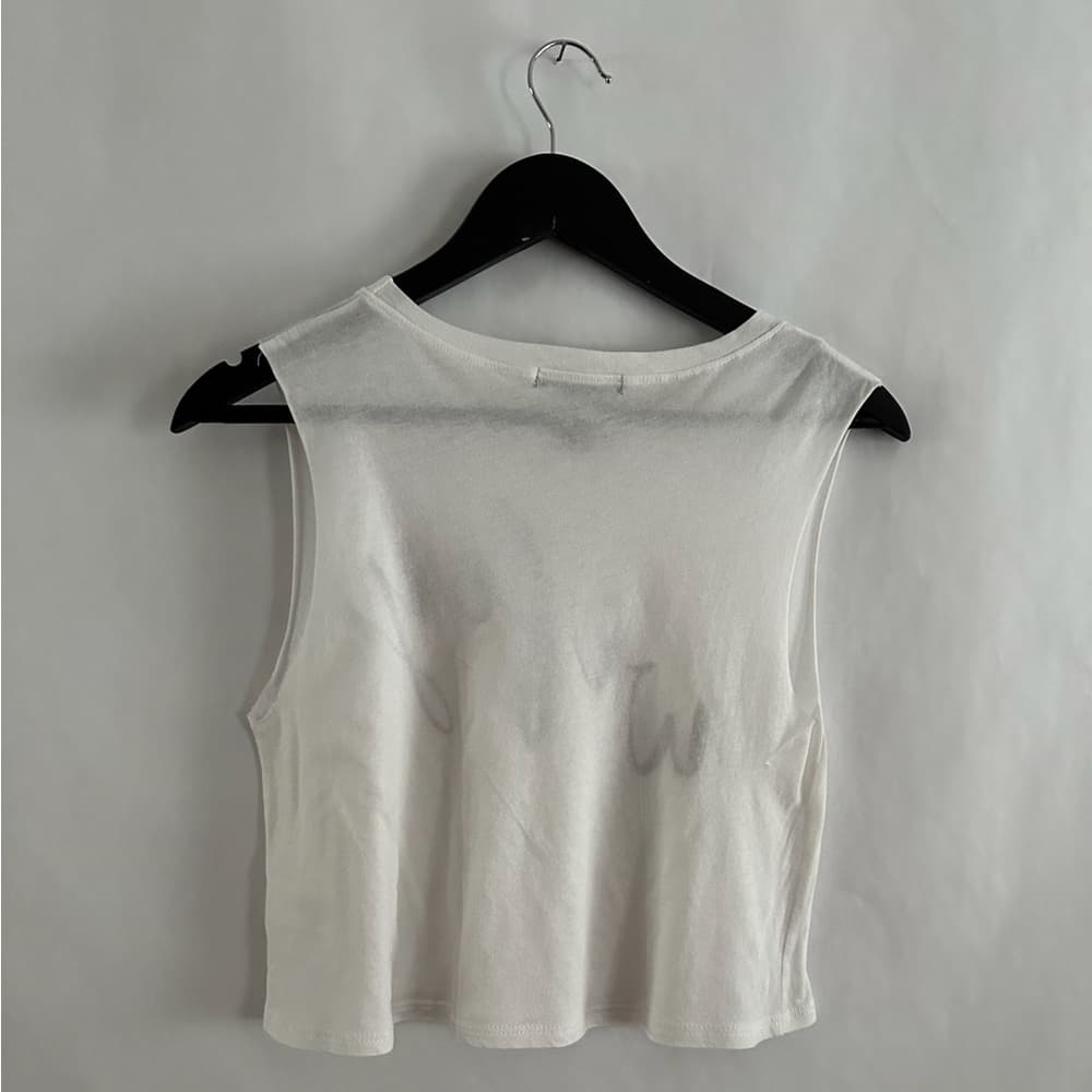 Forever 21 White Wifey Graphic Crop Tank Size Medium - Thumbnail 2