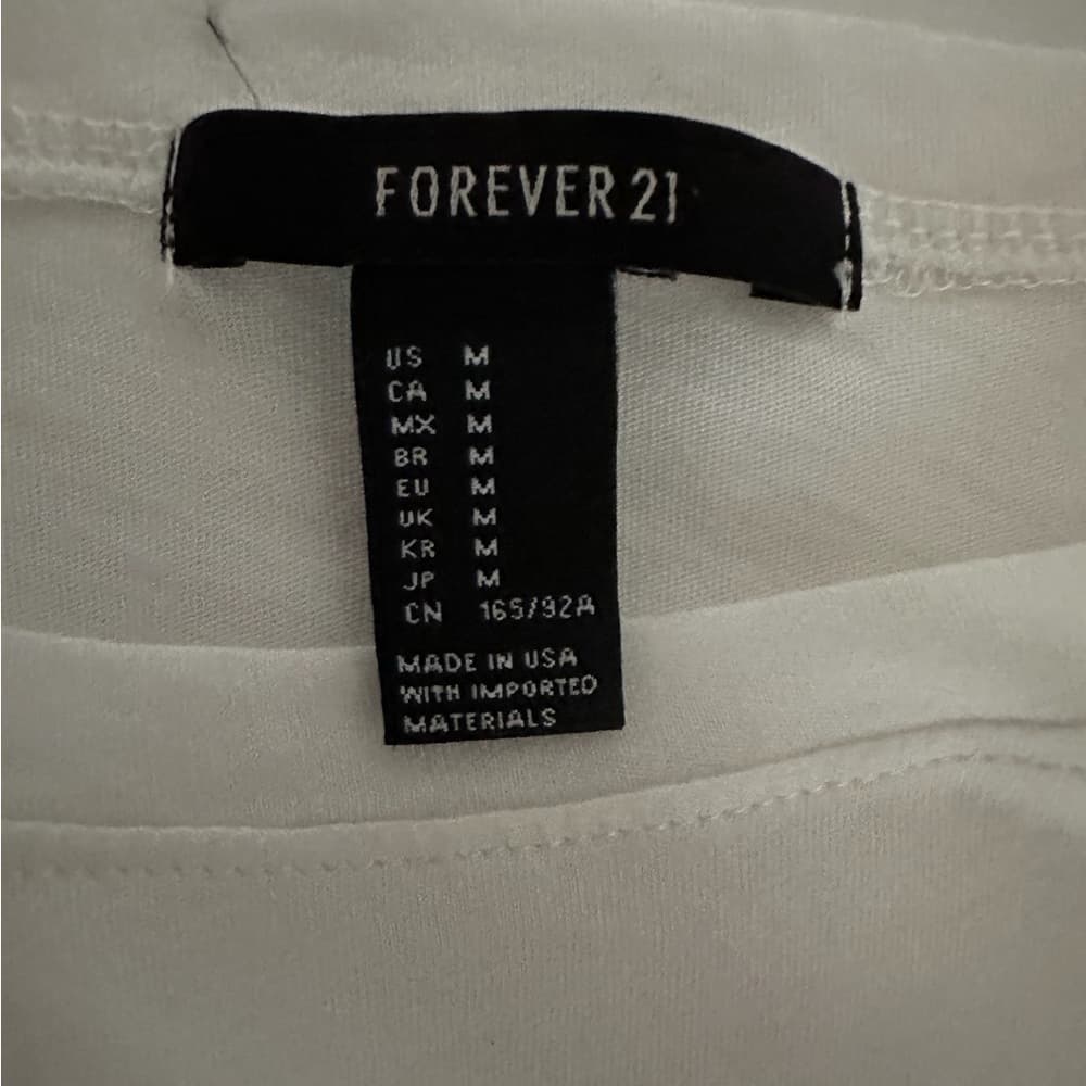 Forever 21 White Wifey Graphic Crop Tank Size Medium - Thumbnail 3