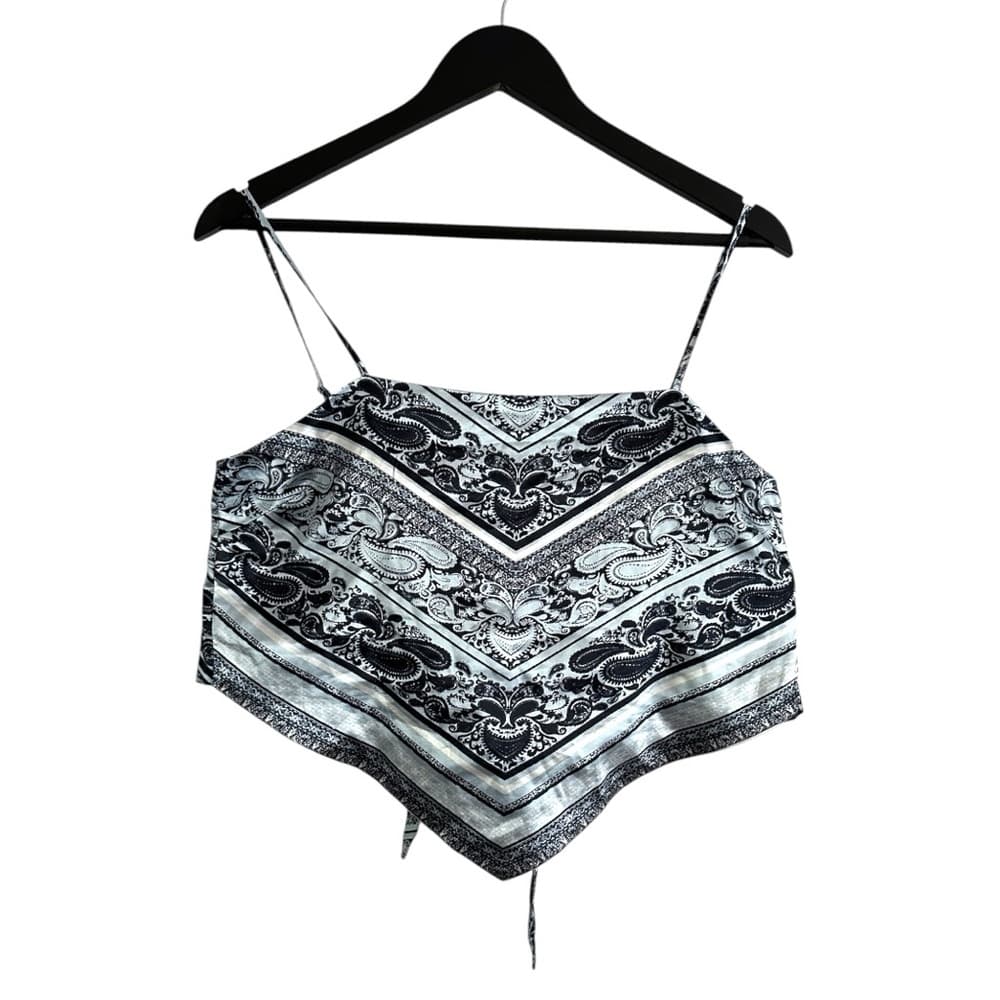 Vine and Valley Y2K Baroque Bandana Handkerchief Crop Top Medium Festival Boho - Thumbnail 7