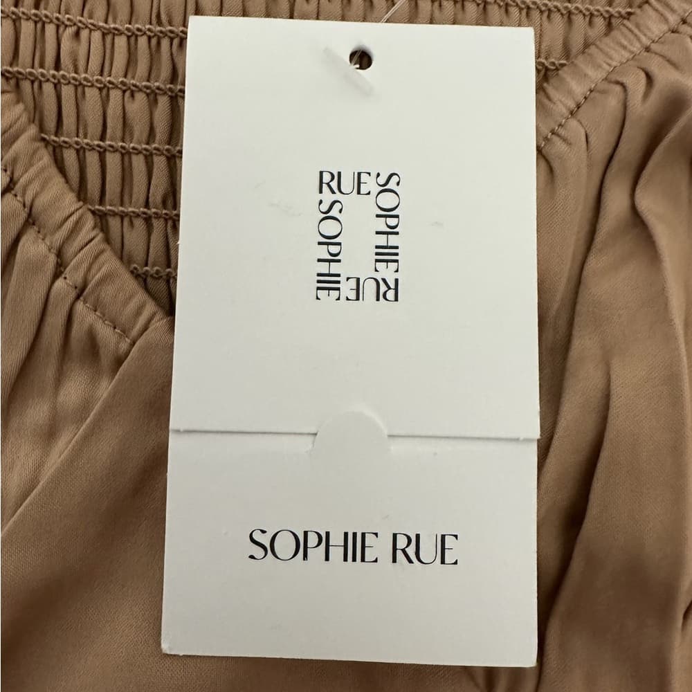 NWT Sophie Rue Puff Sleeve Corset Style Crop Top Size Large Cottagecore Romantic - Thumbnail 10