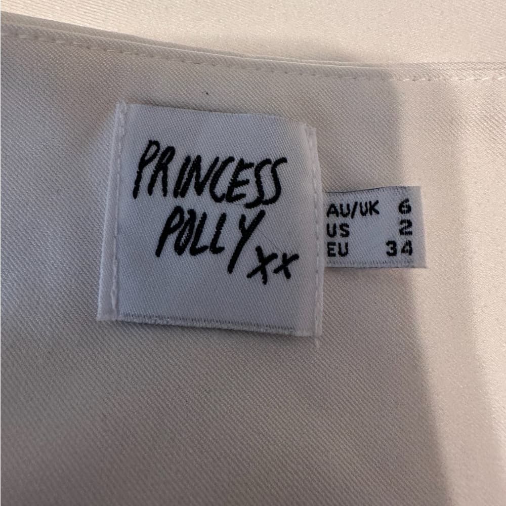 Princess Polly Huxley Super Crop Top Thick Straps Square Neck Size US 2 - Thumbnail 5