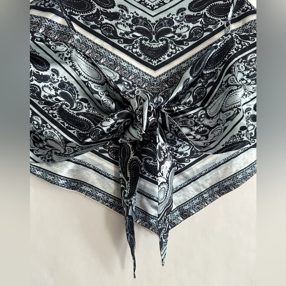 Vine and Valley Y2K Baroque Bandana Handkerchief Crop Top Medium Festival Boho - Thumbnail 6