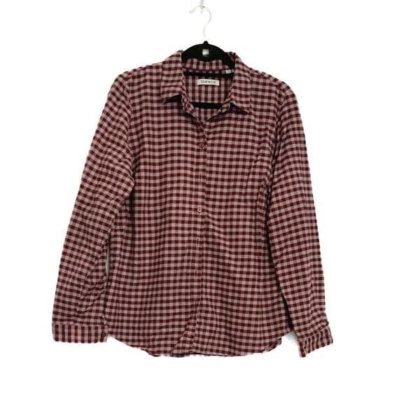 Orvis Flannel Button-Up Gingham Shirt Size large Long Sleeve - Thumbnail 15