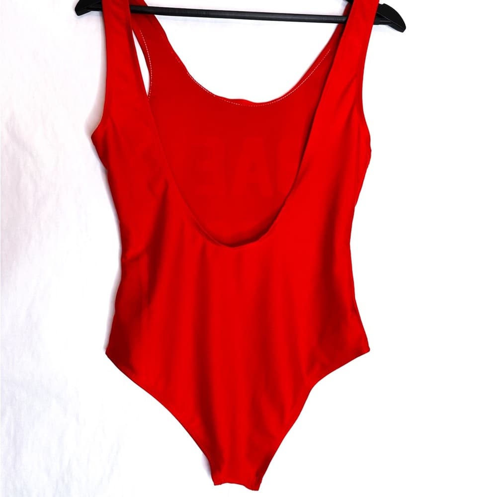 BAE WATCH Red One-Piece Swimsuit Bodysuit Size Large Vacation Resortwear - Thumbnail 2