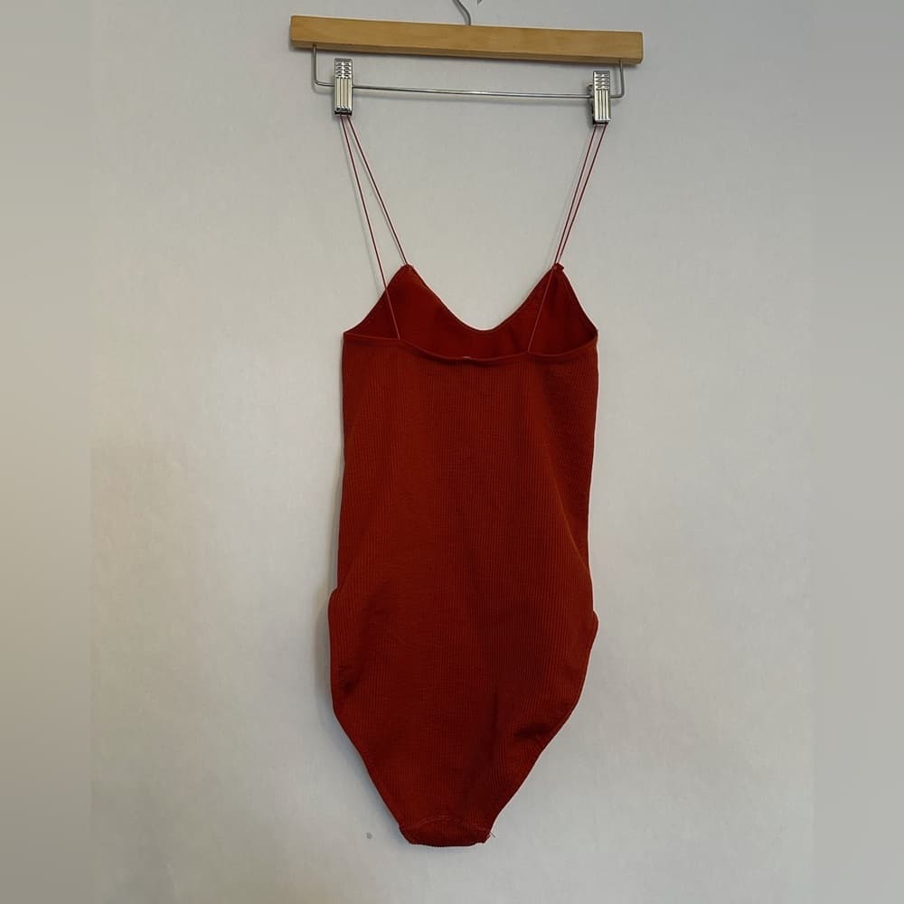 Out From Under Urban Outfitters Bungee Strap Bodysuit in Color Rust Size Large - Thumbnail 8
