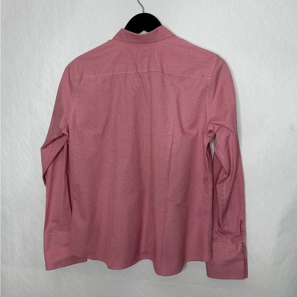 NEW Lands’ End Red Gingham Button Down Shirt Cotton Petite 12P Classic Preppy - Thumbnail 6
