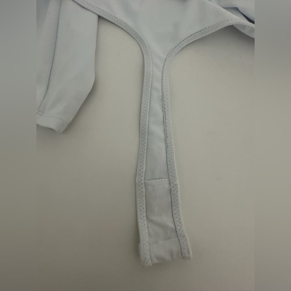 Intimately Free People White Puff Sleeve Bodysuit Top V-Neck Size XS Minimalist - Thumbnail 5