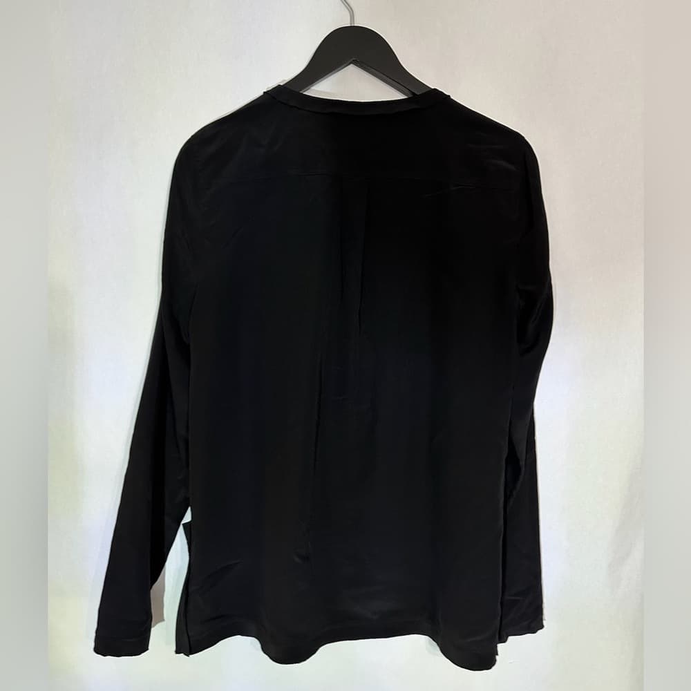 BCBGMaxAzria Black Cato Long Sleeve Tunic Style V-Neck Blouse Size Medium - Thumbnail 7