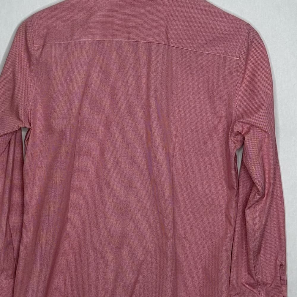 NEW Lands’ End Red Gingham Button Down Shirt Cotton Petite 12P Classic Preppy - Thumbnail 7