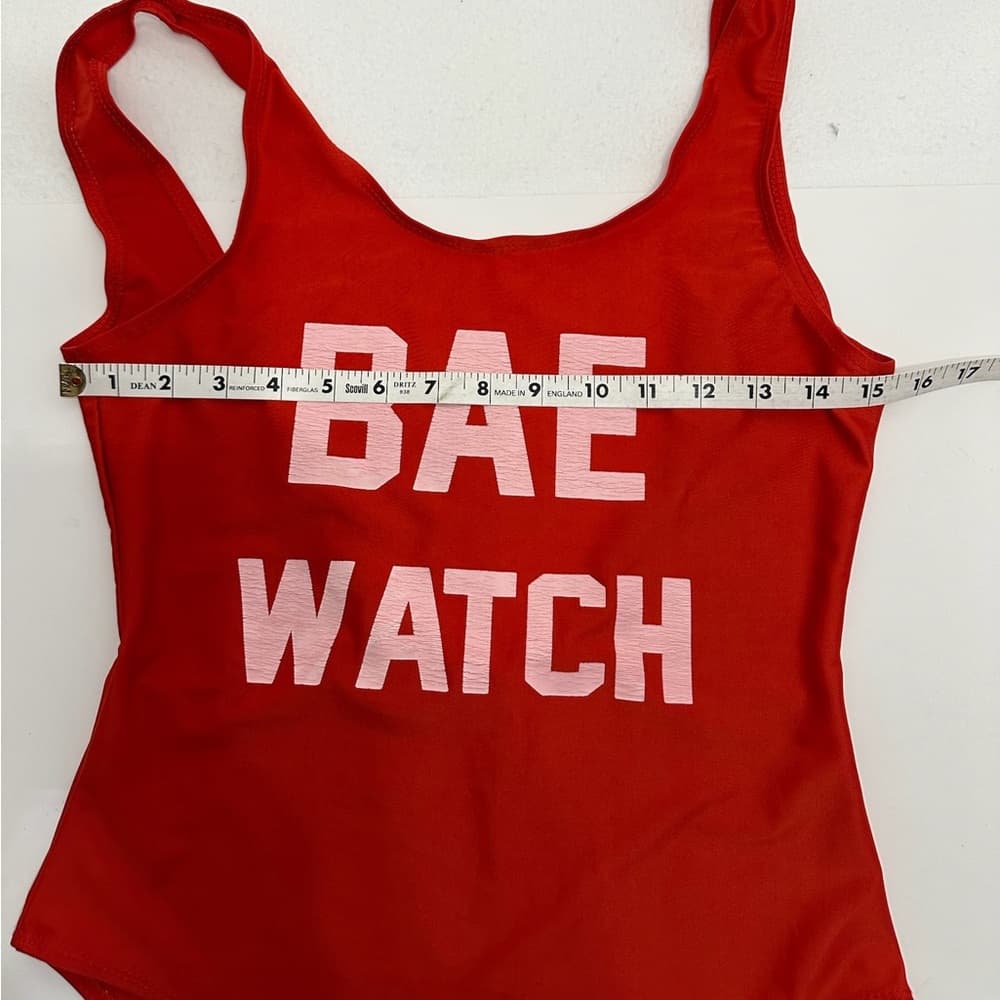 BAE WATCH Red One-Piece Swimsuit Bodysuit Size Large Vacation Resortwear - Thumbnail 10