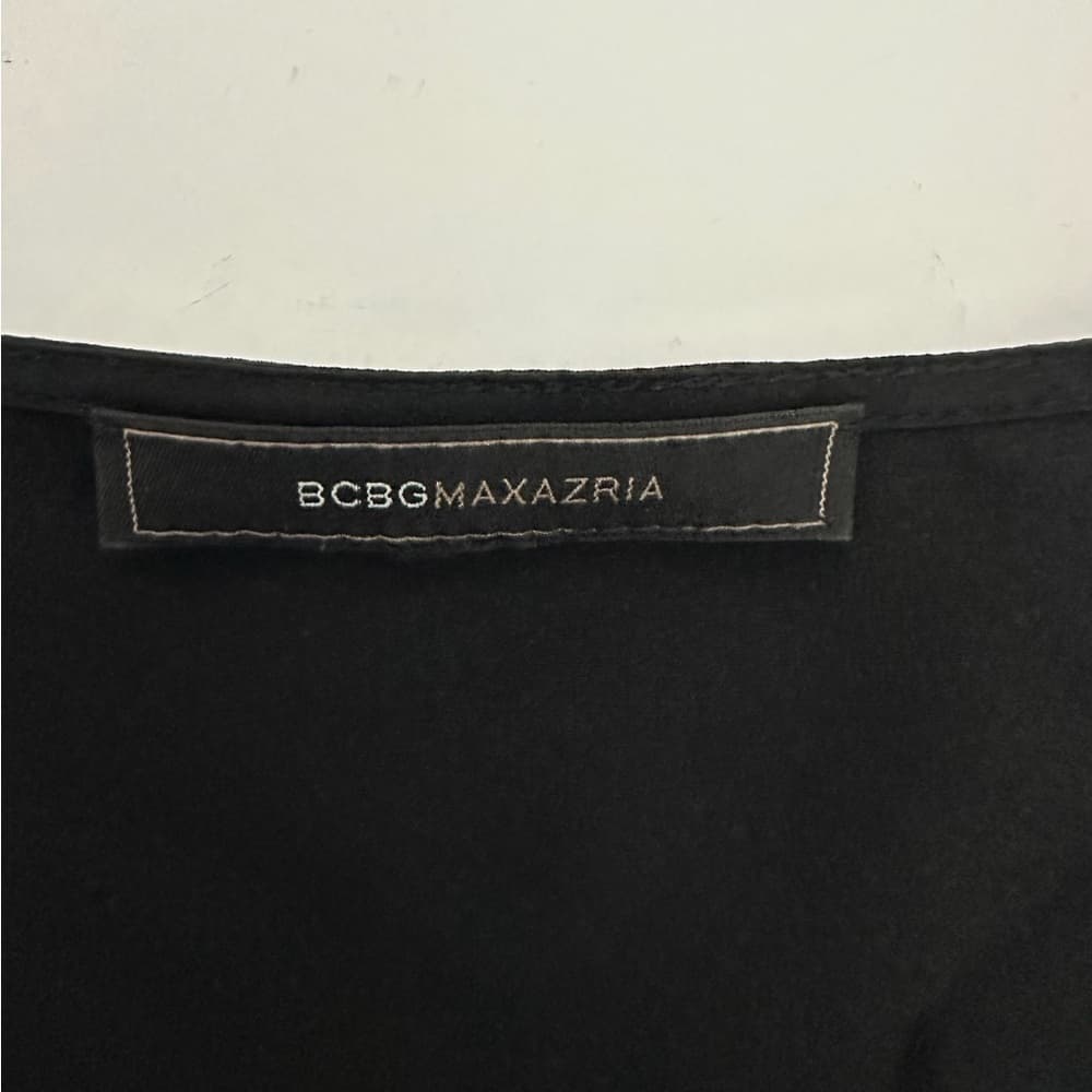 BCBGMaxAzria Black Cato Long Sleeve Tunic Style V-Neck Blouse Size Medium - Thumbnail 6