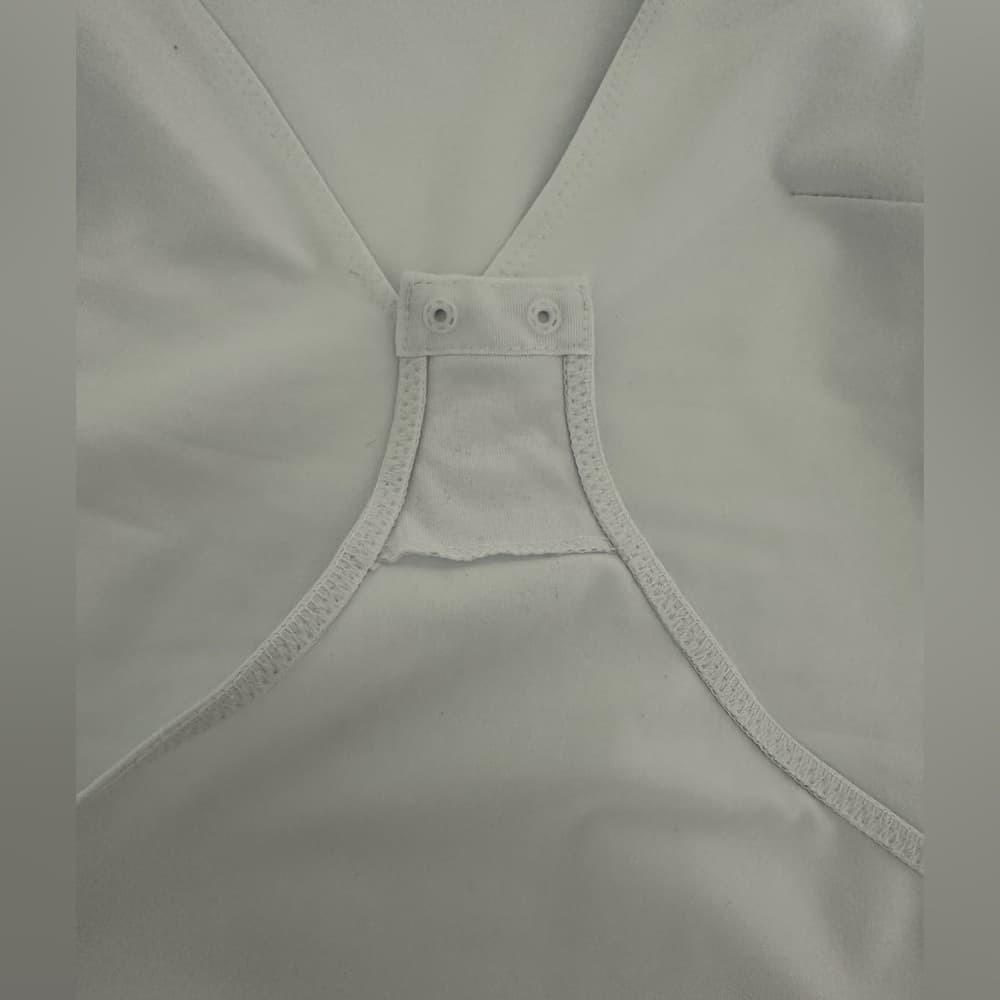 Intimately Free People White Puff Sleeve Bodysuit Top V-Neck Size XS Minimalist - Thumbnail 4