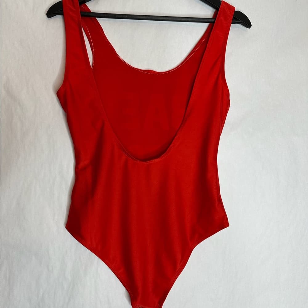 BAE WATCH Red One-Piece Swimsuit Bodysuit Size Large Vacation Resortwear - Thumbnail 4