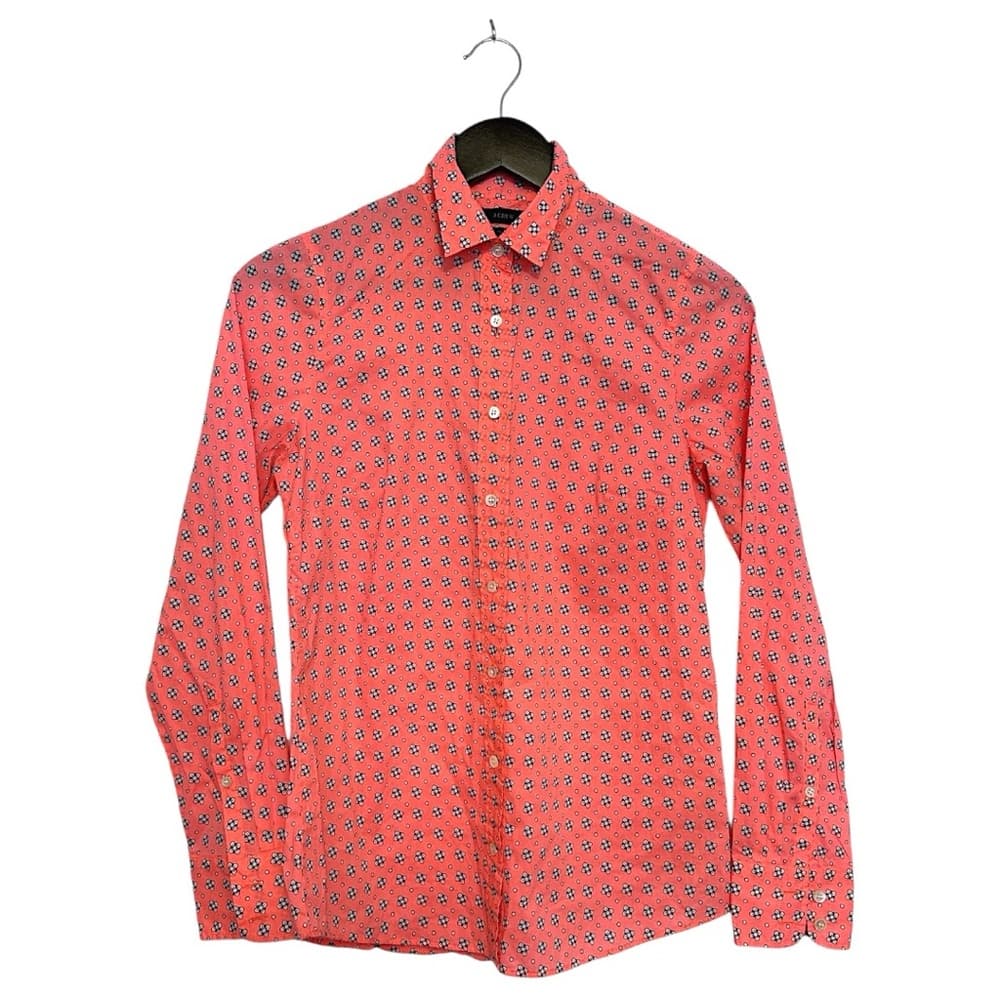 J.Crew Perfect Shirt Floral Button Down Cotton Blouse Size 2 Office Workwear - Thumbnail 5
