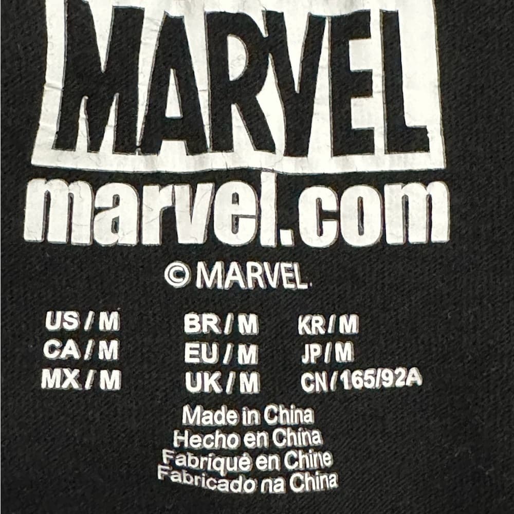 Marvel Graphic Bodysuit Black Strappy Superhero Print Size Medium Captain - Thumbnail 4