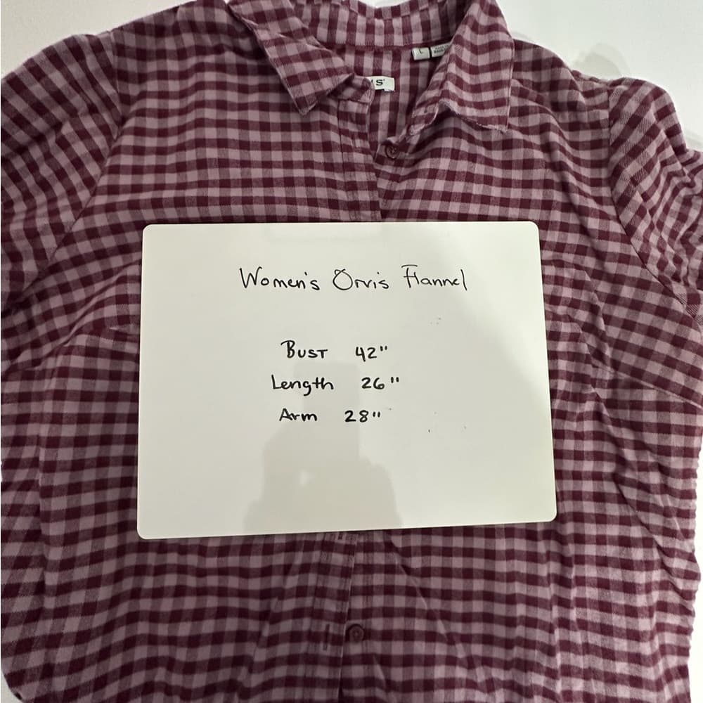 Orvis Flannel Button-Up Gingham Shirt Size large Long Sleeve - Thumbnail 12