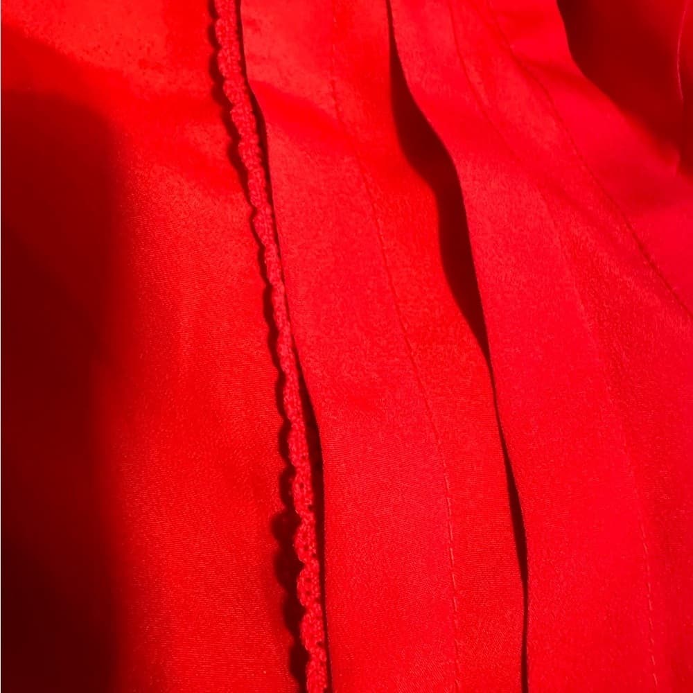 Jason Wu for Target Red Sleeveless Button Up Blouse Collared Pleated Women’s XL - Thumbnail 5