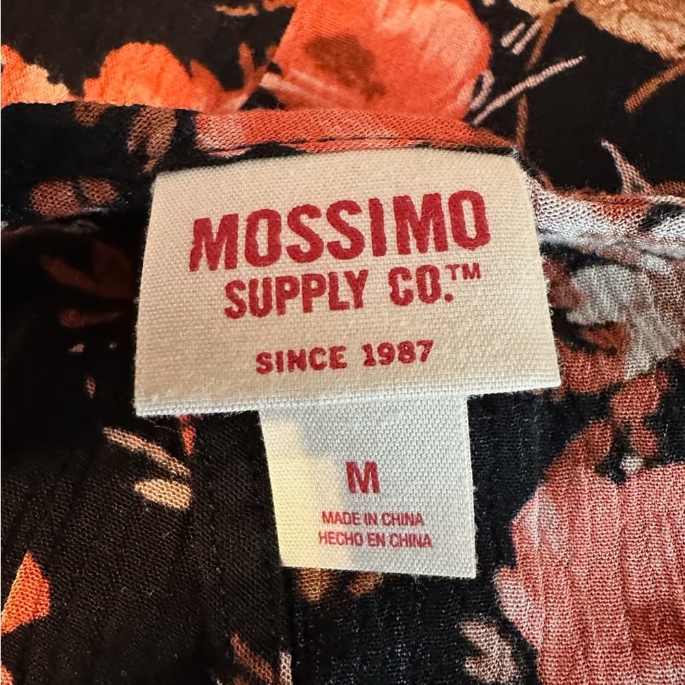Mossimo Supply Co Floral Boho Crisscross Blouse Top Fall Colors Size Medium - Thumbnail 3