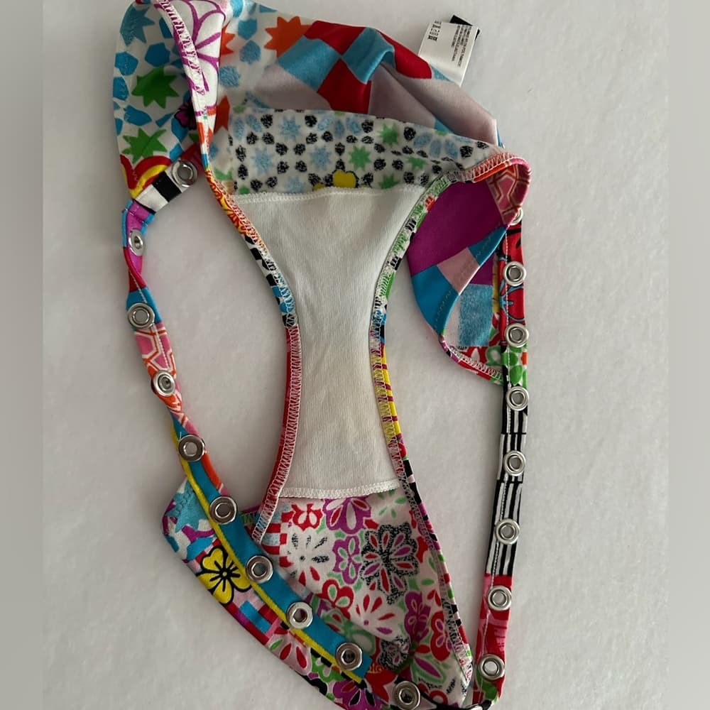Versace Versus RARE Y2K Grommet Embellished 2 Piece Bikini Set Swimsuit Swimwear - Thumbnail 9