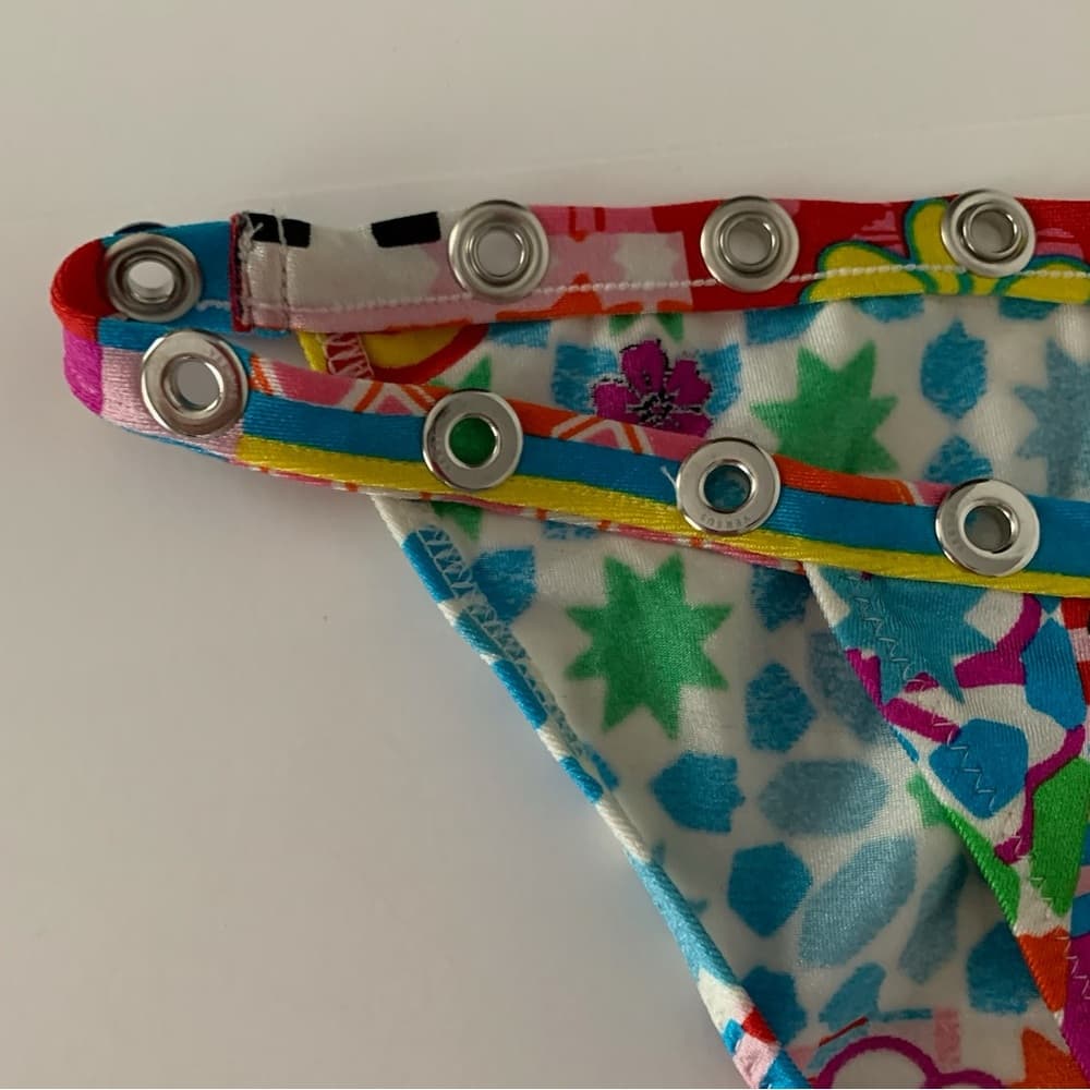 Versace Versus RARE Y2K Grommet Embellished 2 Piece Bikini Set Swimsuit Swimwear - Thumbnail 13